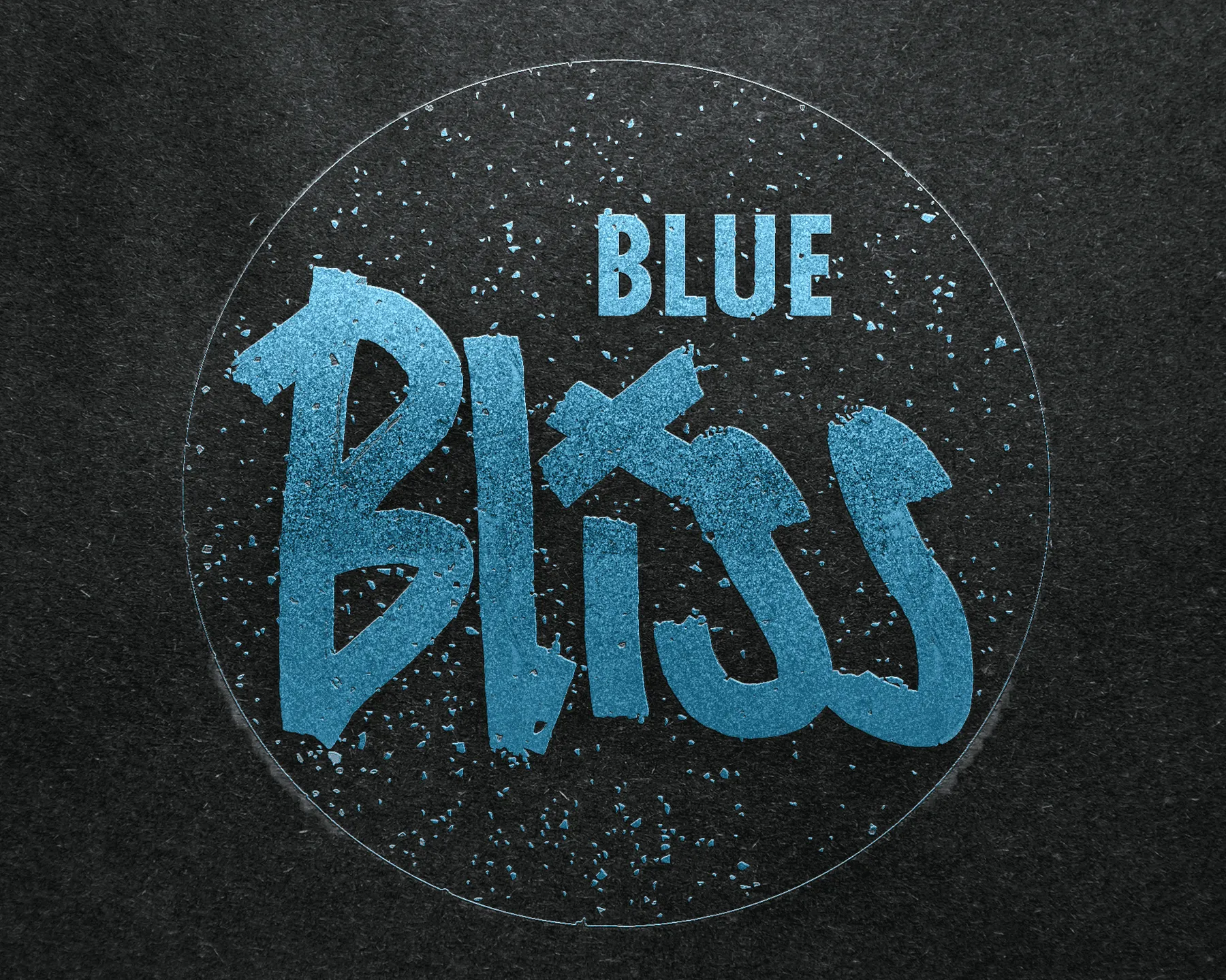 Blue Bliss logotyp, grafisk formgivning i Vingåker Högsjö Katrineholm Brevens Bruk Kilsmo Kumla Örebro Finspång